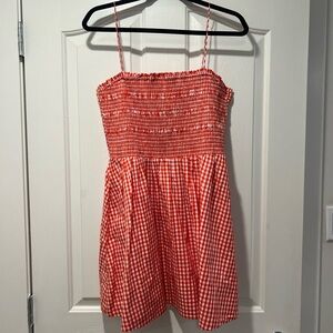 Aritzia Sunday Best Red Gingham Dress